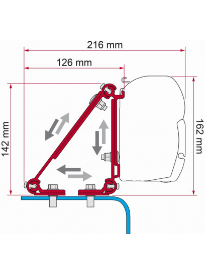 Adapter do markizy F45 Kit Multi Master/Ducato/Boxer/Jumper - Fiamma