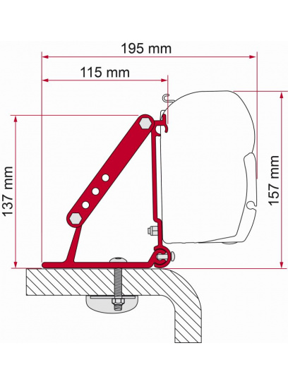Adapter do markizy F45 Kit Roof Adapter - Fiamma