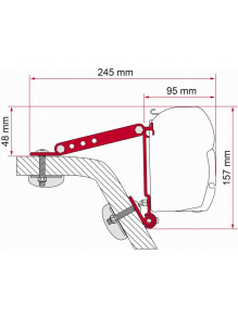 Adapter do markizy F45 Kit Wall Adapter - Fiamma