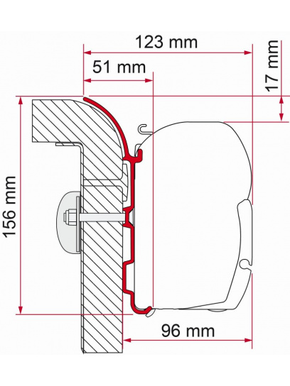 Adapter do markizy F45 Kit Bürstner - Fiamma