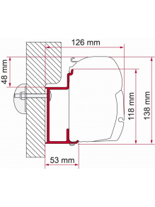 Adapter do markizy F45 Eura Mobil Karmann 450 - Fiamma