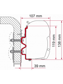 Adapter do markizy F45 Hymercamp 400 - Fiamma