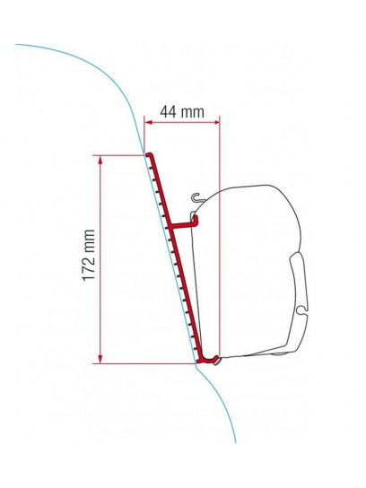 Adapter do markizy F45S H3 Sprinter/Crafter/Ducato/Transit/T6/Movano/Trafic - Fiamma