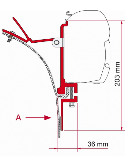 Adapter do markizy F45 Kit Van Ducato/Transit/Sprinter - Fiamma
