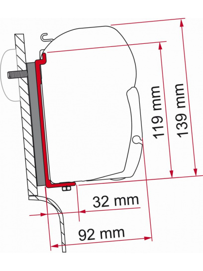Adapter do markizy F45s Kit High Roof Adapter Westfalia - Fiamma