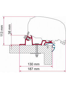 Adapter do markizy F80/F65 Kit Caravan Standard - Fiamma