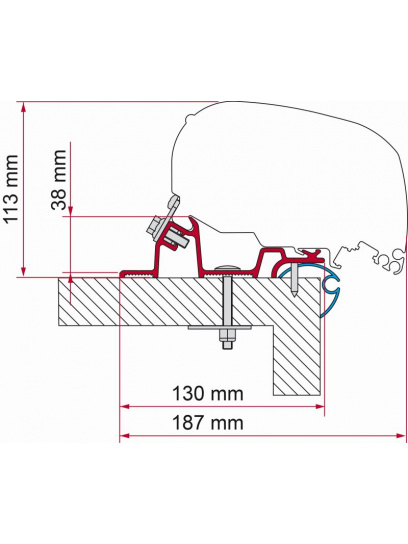 Adapter do markizy F80/F65 Kit Caravan Standard - Fiamma
