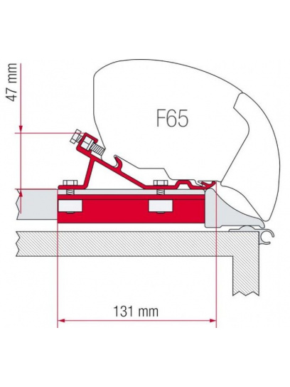 Adapter do markizy - Kit Ducato/Jumper/Boxer (High Roof) przed 06.2006 - Fiamma