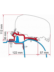 Adapter do markizy F80/F65 Kit Renault Master H2 - Fiamma
