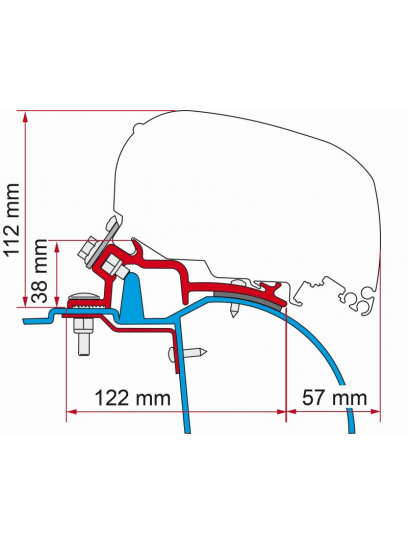 Adapter do markizy F80/F65 Kit Renault Master H2 - Fiamma