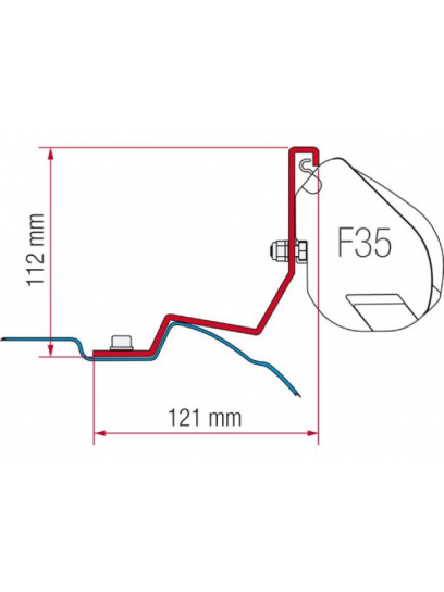 Adapter do markizy F35 Pro do samochodu Kit Mercedes Viano / Vito / Marco Polo / V Class - Fiamma