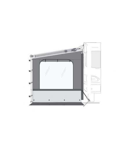 Ściana boczna z oknem do markizy Caravanstore ZIP prawa - Fiamma