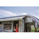 Markiza ścienna w kasecie F45L 450 Polar White Royal Blue - Fiamma