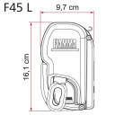 Markiza ścienna w kasecie F45L 500 Polar White Royal Grey - Fiamma