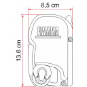 Markiza ścienna w kasecie F45S 350 Deep Black Royal Grey - Fiamma