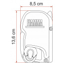 Markiza ścienna w kasecie F45s 300 Deep Black (VW T5/T6 M/T) Royal Grey z Adapterem - Fiamma
