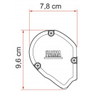 Markiza do ściany wysuwanej SlideOut 280 Polar White Royal Grey - Fiamma
