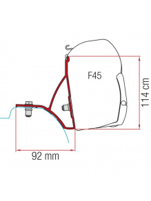 Adapter do markizy F45 Kit Renault Trafic, Opel Vivaro, Nissan NV300, Fiat Talento >2015 - Fiamma