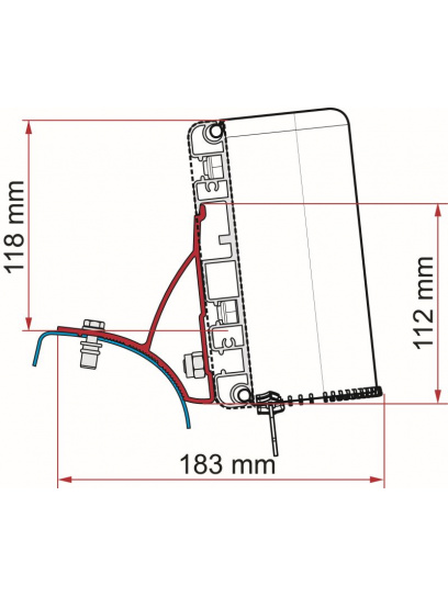 Adapter do markizy Compass Kit Renault Trafic od 2015 - Fiamma