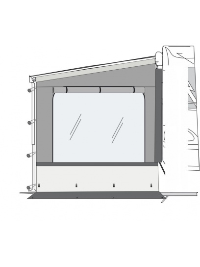 Panel boczny ścianka Side Panel Privacy Room F65 h245-280 prawa - Fiamma