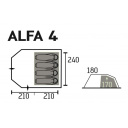 Namiot rodzinny pompowany 4 osobowy Alfa 4 - Portal Outdoor