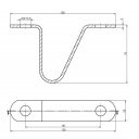 Wspornik dyszla przyczepy 126x70 mm - Steelpress