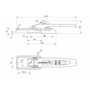 Zaczep burtowy przyczepy ZB-01G z uchwytem na kłódkę max 600 kg - Steelpress