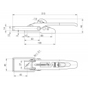 Zaczep do burt przyczepy ZB-01H z uchwytem na kłódkę max 600 kg - Steelpress