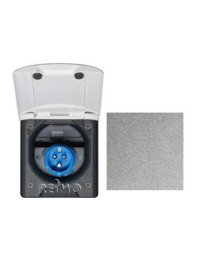 Gniazdo 230 V CEE z magnetycznym zamknięciem antracyt - Fawo