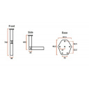 Noga stołu składana 460/740 mm srebrna - Lippert