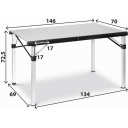 Stół kempingowy rolowany Titanium Quadra Compack 6 - Brunner