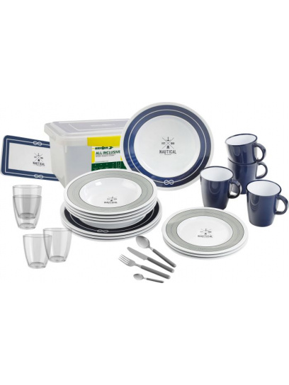 Zestaw obiadowy z melaminy All Inclusive Nautical - Brunner