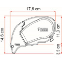 Roleta markiza w kasecie F65L 490 Titanium Royal Blue - Fiamma