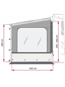 Ścianka boczna z oknem do markizy - Side W Caravanstore XL - Fiamma