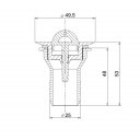 Odpływ syfon umywalki prosty Ø25 mm - Zadi