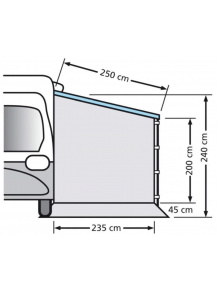 Ścianka boczna do makizy kampera Sidewall Campers 235x200/240 cm - EuroTrail