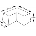 Pokrowiec na siedzienie ogrodowe Cover For L-Size Bench 270x270x70/70 - EuroTrail