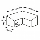 Pokrowiec na siedzenie ogrodowe Cover For L-Size Bench 255x255x100/70 - EuroTrail