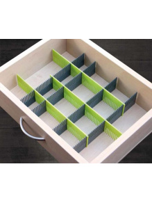 Organizer do szuflady 8 przegródek 330x60x3 mm Lime - Purvario