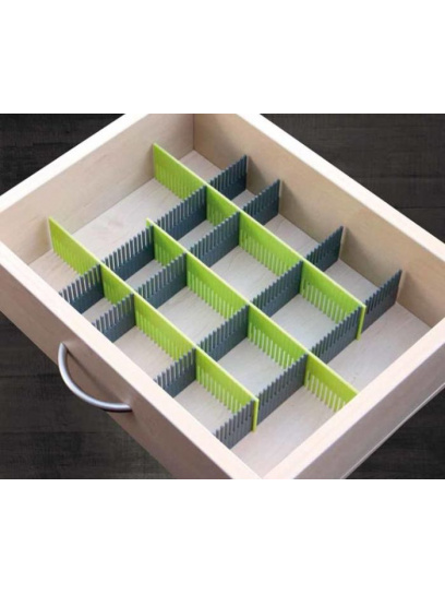 Organizer do szuflady 8 przegródek 330x60x3 mm Lime - Purvario