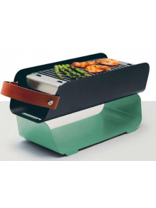 Grill stołowy węglowy UNA turkusowy