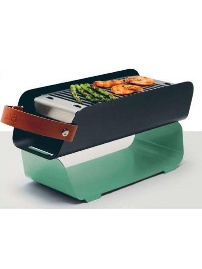 Grill stołowy węglowy UNA turkusowy