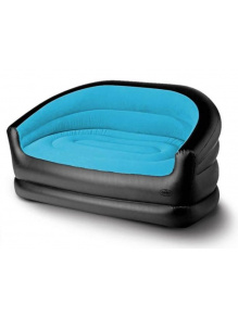 Sofa dmuchana dwuosobowa Relax Double czarno/niebieska - Camp4