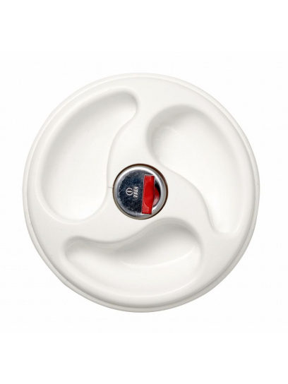 Nakrętka korek wlewu wody lub paliwa + cylinderek z 2 kluczykami biała - Zadi