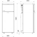 Lodówka absorpcyjna wolnostojąca RGE 4000 biała (28 – 37 mbar) E, GR, I, P, B, F, prawe drzwi - Dometic