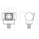 Kamera cofania kolorowa PerfectView CAM 45W NAV biała - Dometic