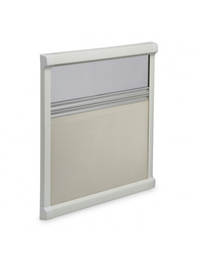 Roleta kasetowa zaciemniająca z moskitierą DB1R 580x630 kremowo/biała - Dometic