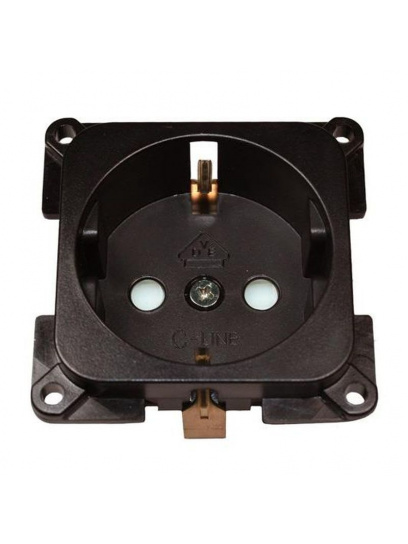 Gniazdo Schuko C-line 230V brązowe - Haba