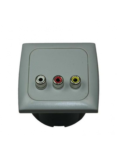 Gniazdo C-line audio/video + ramka + isobox szare - Haba