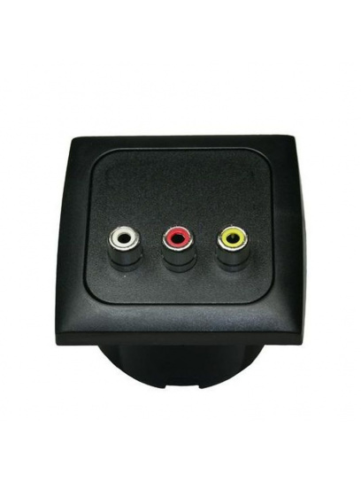 Gniazdo C-line audio/video + ramka + isobox czarne - Haba